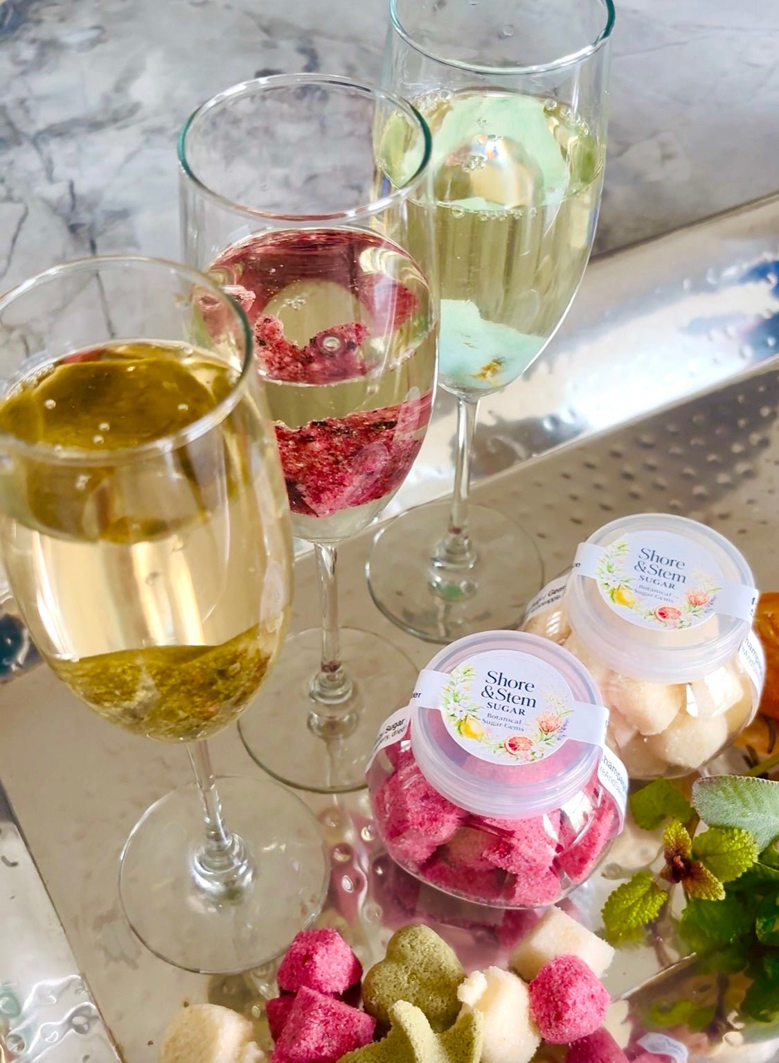 Rainbow Mimosa Kit - Champagne Cube Gift Set